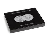 Leuchtturm 348033 Volterra Cassette à Monnaie - 20 pièces d'argent American Eagle en Capsules à Monnaie - 1 OZ. - Noir