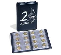 Leuchtturm 350454 Münzalbum Route 2-Euro - Album de Poche pour 48 pièces de 2€ - 2 Euro Couvercle gaufré - Bleu