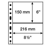 Leuchtturm 358073 Pochettes Plastique Transparentes SH 312-2 Poches transversales Format A5 pour Cartes Postales et Lettres - Paquet de 50