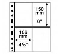 Leuchtturm 358076 Pochettes Plastique Transparentes SH 312-4 Poches pour Cartes Postales et Lettres au Format A6 - Paquet de 50 en PP