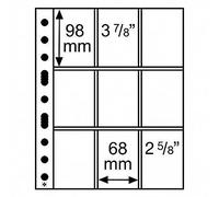 Leuchtturm 358077 Pochettes Plastique claires SH 312-9 Poches pour Cartes à Collectionner et Documents - Paquet de 50 en PP