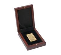 Leuchtturm 368375 Etui à Monnaie Volterra pour 1x Lingot d'or 250 g - Aspect Bois d'acajou - 120 x 90 x 34 mm
