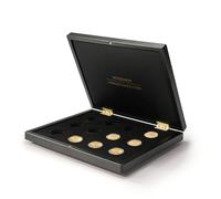 Leuchtturm 368468 Coffret à Monnaie Volterra Uno pour 12 pièces d'or Sovereign, Grande-Bretagne - 252 x 205 x 31 mm, Aspect Bois, Velours