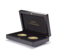 Leuchtturm 369502 Volterra Étui à Monnaie pour 2 pièces Britannia en Or de 1 oz, 2023, en Capsules - 14,8 x 9,3 x 3,6 cm - Noir