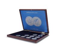 Leuchtturm 370105 Volterra Uno Cassette à Monnaie pour 20 pièces d'argent Maple Leaf Canada en Capsules à Monnaie - Aspect Bois d'acajou