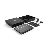 Leuchtturm 370111 Set Cadeau Philatélie, 5 pièces avec carnet de Pochettes A5, loupe, Compte-Fils, pincettes, clé de dentelure pour Timbres-Poste