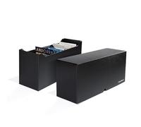 Leuchtturm 371402 Logik Boîte d'archivage pour 40 Grandes Coincards 85 x 125 mm (Non incluses) Noir, Format Portrait 300 x 130 x 97 mm