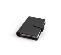 Leuchtturm 373382 Travel Money Reliure à Anneaux - Album de Collection A6 INCL. 5 Pochettes zippées, pour l'argent de Voyage - Tokyo Black, Noir