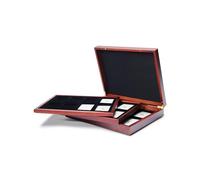 Leuchtturm 373424 Volterra Trio - Coffret à Monnaie pour 24 lingots d'or sous Blister - veinure du Bois Couleur Acajou