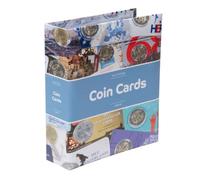 Album pour 80 Cartes de Collection, Rangement avec 10 Pochettes, sans plastifiant, 24,5 x 29 x 7 cm, Couverture colorée