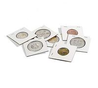 Leuchtturm Cadres Cartonnés à Agraffer, pour pièces de monnaie jusqu'à 20 mm Ø paquet de 100