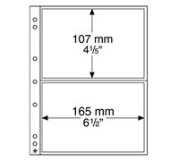Leuchtturm Feuilles Numismatiques NUMIS, 2 compartiments pour billets de banque et Cartes Postales