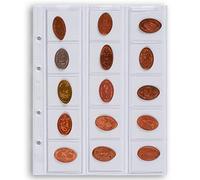 Leuchtturm Feuilles Numismatiques OPTIMA, pour 15 pièces de monnaie jusqu'à 42 mm Ø, transparent