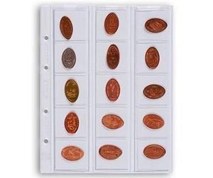 Leuchtturm Feuilles Numismatiques OPTIMA, pour 15 pièces de monnaie jusqu'à 42 mm Ø, transparent