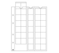 Leuchtturm Feuilles Numismatiques OPTIMA, pour 35 pièces de monnaie jusqu'à 27 mm Ø, transparent - Lot de 5