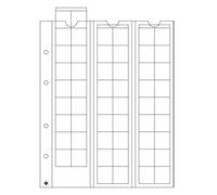 Leuchtturm Feuilles Numismatiques Optima, pour 54 pièces de Monnaie jusquà 20 mm Ø, Transparent