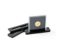 Leuchtturm Lot de 10 porte-monnaie QUADRUM Noir