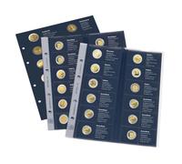 Leuchtturm Supplément 2024 pour album de monnaie Classic-Optima, pièces commémoratives d'Europe 2 € d'URO