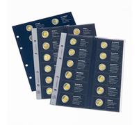 Leuchtturm Supplément 2025 pour album de monnaie Classic-Optima, pièces commémoratives d'Europe 2 € d'URO