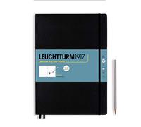 LEUCHTTURM1917 362354 Carnet de croquis Master (A4+), Couverture rigide, 112 pages (150 g), blanc, Noir
