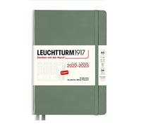 LEUCHTTURM1917 366029 Agenda semainier académique 2023, format A5, 18 mois, olive, en anglais