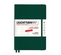 LEUCHTTURM1917 367593 Agenda semainier moyen (A5) 2024, 18 mois, vert forêt, allemand