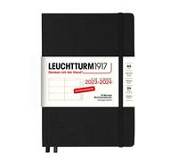 LEUCHTTURM1917 367603 Agenda semainier moyen (A5) 2024, 18 mois, noir, allemand