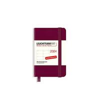 LEUCHTTURM1917 367645 Agenda semainier Mini (A7) 2024, Port Red, allemand, 12 mois