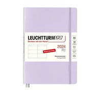 LEUCHTTURM1917 367653 Agenda semainier 2024, format moyen (A5), à couverture souple, violet, en allemand, 12 mois