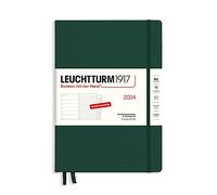 LEUCHTTURM1917 367749 Composition (B5) Agenda semainier et bloc-notes 2024, avec carnet supplémentaire pour adresses et anniversaires Vert forêt 12 mois