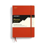 LEUCHTTURM1917 369097 Finish Journal - Cahier de qualité pour la fixation d'objectifs, la réflexion et la motivation | Guide pratique pour atteindre vos objectifs, Fox Red, Anglais