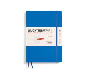 LEUCHTTURM1917 370482 Agenda semainier et carnet de notes 2025 Composition B5 Couverture rigide Planificateur 12 mois, 80 g, ligné Bleu ciel