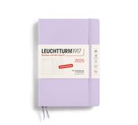 LEUCHTTURM1917 370536 Agenda semainier et bloc-notes 2025, à pois, moyen (A5), violet et allemand