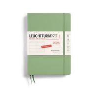 LEUCHTTURM1917 370545 Agenda semainier 2025, format moyen (A5), sauge, en allemand