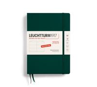 LEUCHTTURM1917 370546 Agenda semainier 2025, format moyen (A5), vert forêt, en allemand