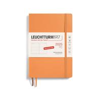 LEUCHTTURM1917 370566 Agenda semainier 2025, moyen, format A5, couverture souple, abricot, en allemand