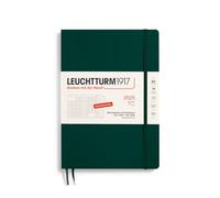 LEUCHTTURM1917 370605 - Agenda mensuel et carnet de notes - Composition (B5) - 2025-16 mois - Couverture souple - Vert forêt