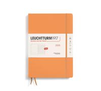 LEUCHTTURM1917 370641 Agenda semainier et bloc-notes 2025 - Composition B5 - Couverture rigide - Agenda 12 mois ligné - Abricot en anglais
