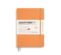 LEUCHTTURM1917 370709 Agenda mensuel et carnet de notes 2025, Composition B5, couverture souple, 16 mois, ligné, abricot, anglais
