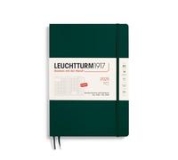 LEUCHTTURM1917 370710 Agenda mensuel et carnet de notes 2025, Composition B5, couverture souple, 16 mois, ligné, vert forêt