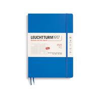 LEUCHTTURM1917 370711 Agenda mensuel et carnet 2025, Composition B5, couverture souple, 16 mois, ligné, bleu ciel