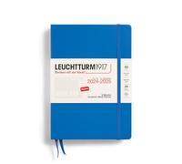 LEUCHTTURM1917 370729 Agenda semainier académique 2025, format A5, couverture rigide, 18 mois, ligné, bleu ciel