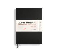 LEUCHTTURM1917 370814 Agenda semainier académique 2025 Master A4+ à couverture rigide, 18 mois, ligné, noir, en anglais