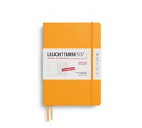 Leuchtturm1917 Agenda semainier et bloc-notes Rising Sun format A5 moyen 2026 12 mois en allemand