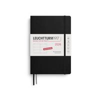 LEUCHTTURM1917 372525 Agenda semainier 2026, format moyen A5, 12 mois, noir, allemand
