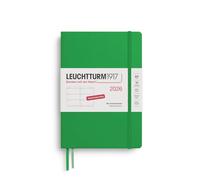 LEUCHTTURM1917 372529 Agenda semainier 2026, format moyen A5, 12 mois, motif : feuille de printemps, en allemand