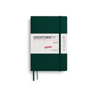 Leuchtturm1917 372538 Agenda semainier 2026, à couverture souple, format B6+, 12 mois, vert forêt, en allemand