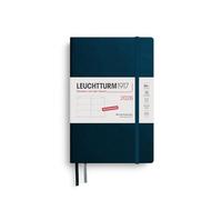 LEUCHTTURM1917 372539 Paperback (B6+) Agenda semainier 2026, 12 mois, bleu marine profonde, en allemand