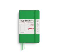 LEUCHTTURM1917 372545 Agenda semainier de poche 2026, format A6, 12 mois, motif : feuille de printemps, en allemand