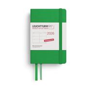 LEUCHTTURM1917 372552 Agenda semainier 2026, format A7, 12 mois, motif : feuille de printemps, en allemand
